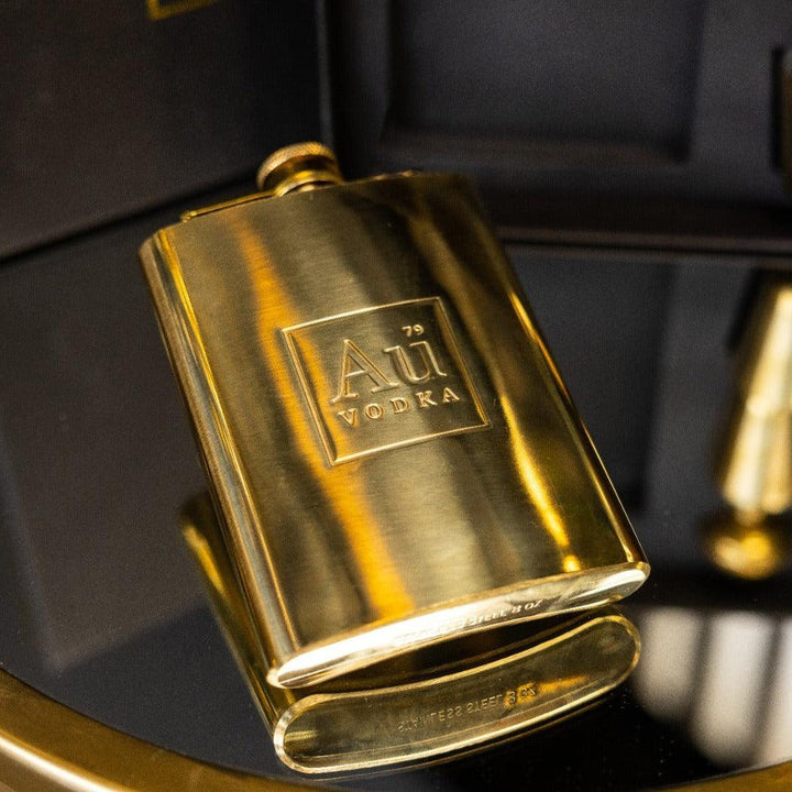 Au Gold Hip Flask